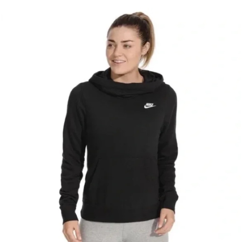 Nike Womens Funnel Neck Hoodie - Black - Size L - NWT